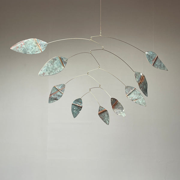 Folded copper leaves