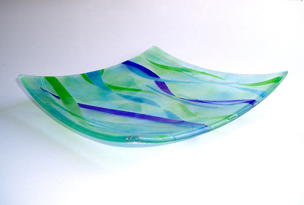 GREEK WATERS Glass platter