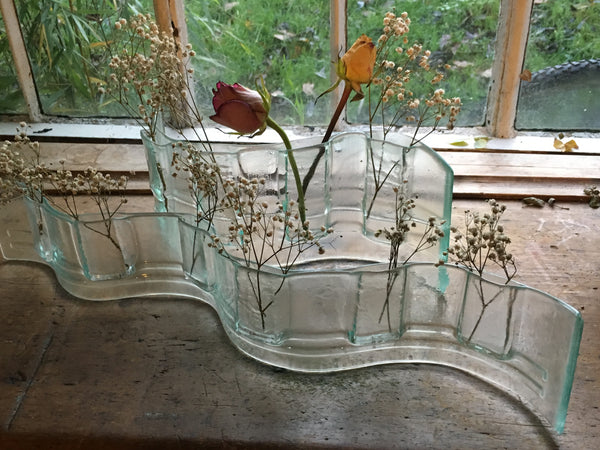 Long Wave Glass Flower vase