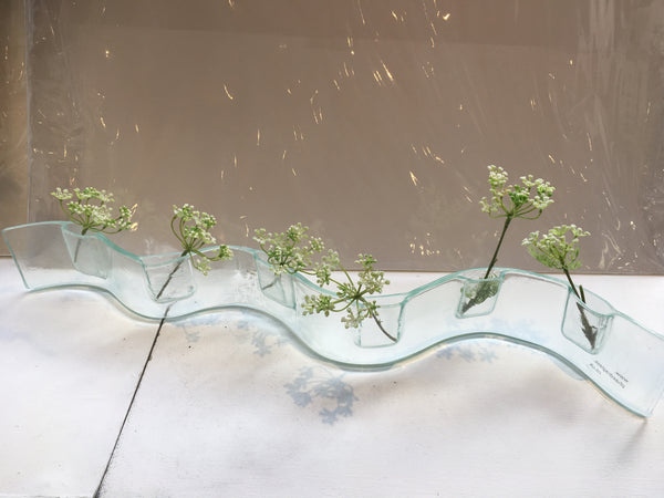Long Wave Glass Flower vase