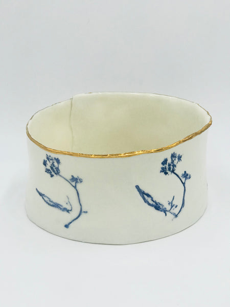 Blue cow parsley Porcelain Vessel