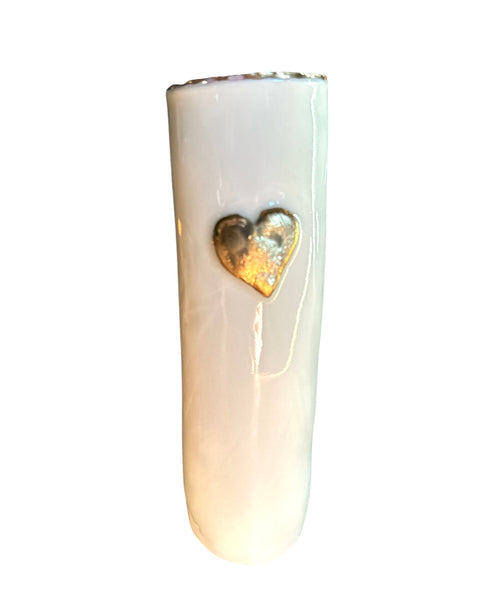 Single heart vases