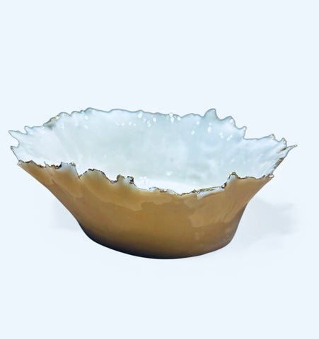 Flared sculptural bowl