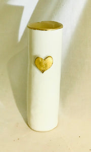 Golden heart vase