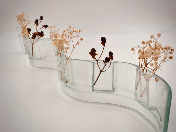 Long Wave Glass Flower vase