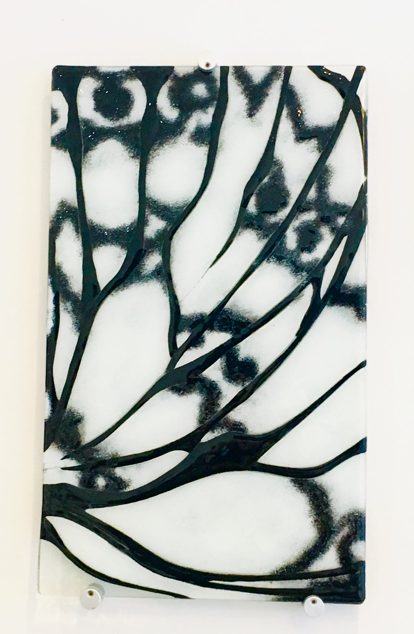 Marbled White Glass Butterfly Panel