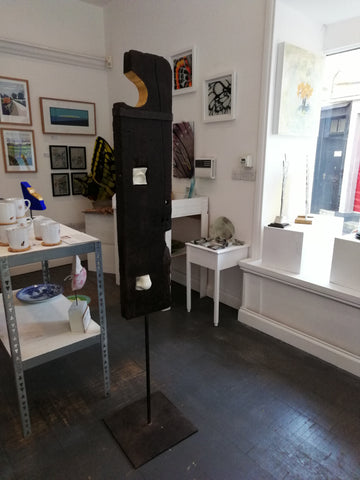 Porcelain and wood sculpture