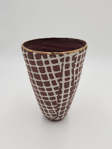 Red Tribal Ware Tall Vase