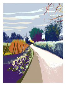 Walking from Great Elm to Frome, iPad drawing