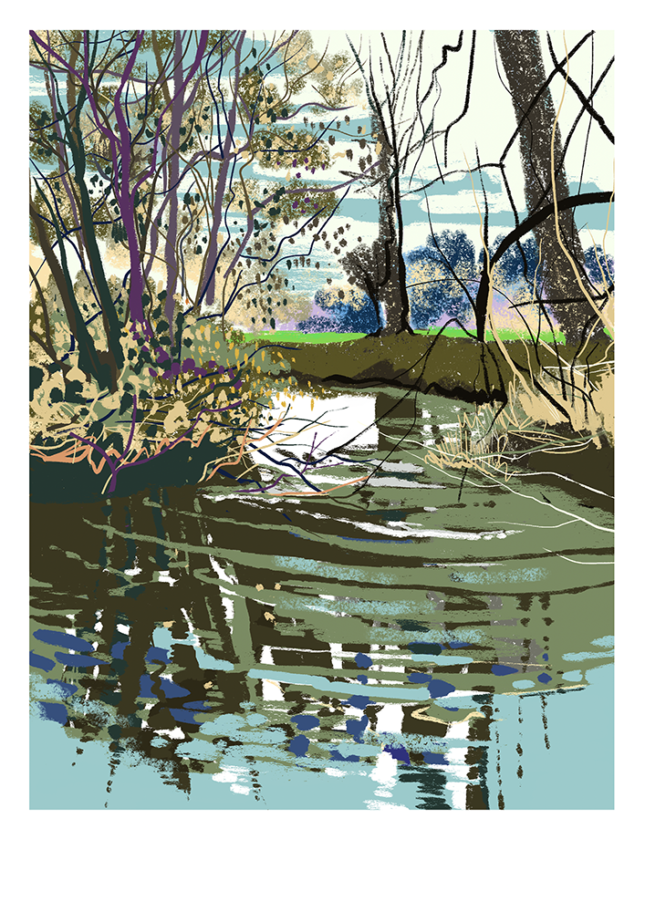 River Frome, iPad drawing