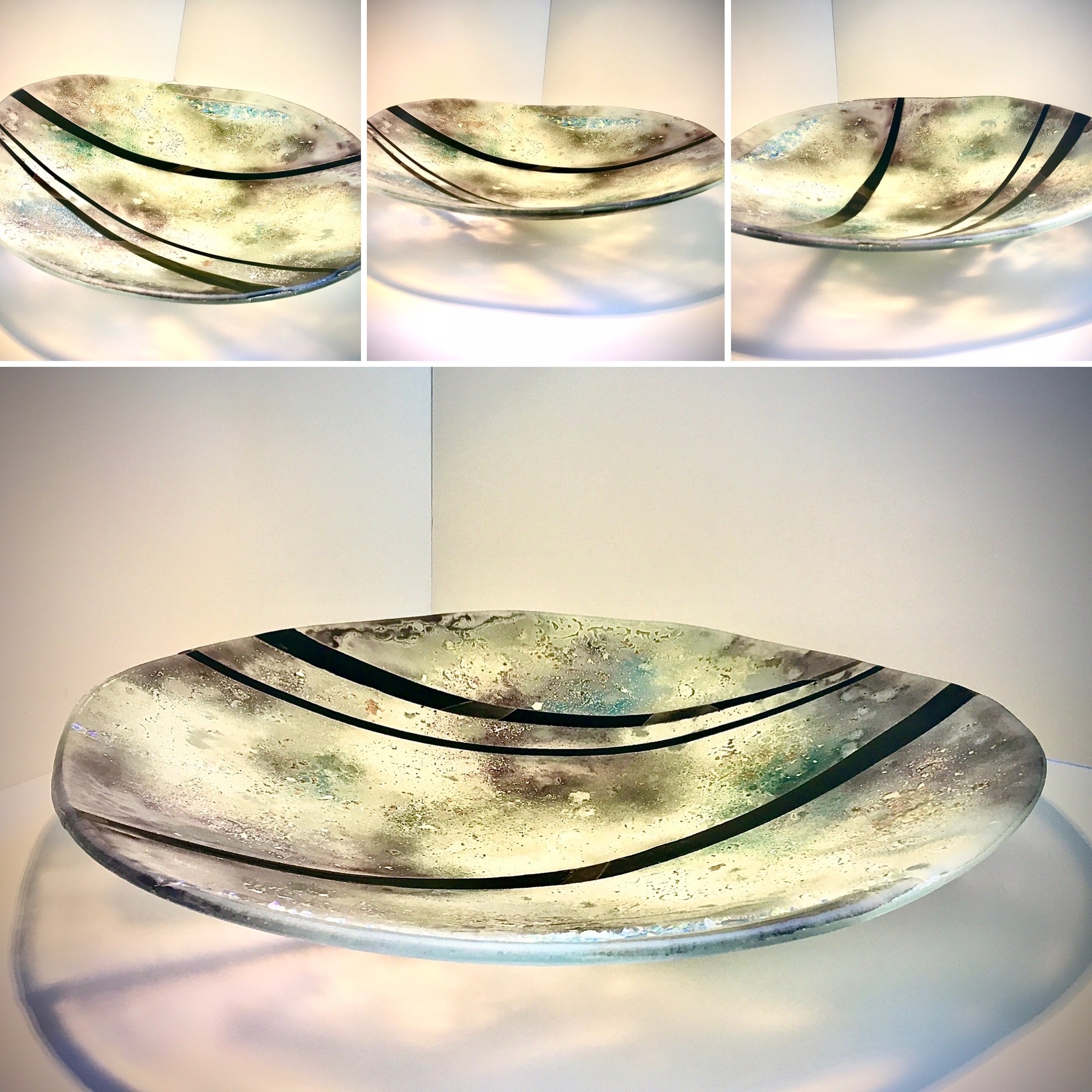 PEBBLE - Large Centrepiece Glass Bowl